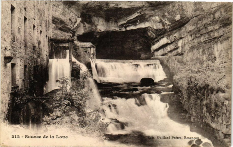 Carte postale ancienne Source de la Loue à Our