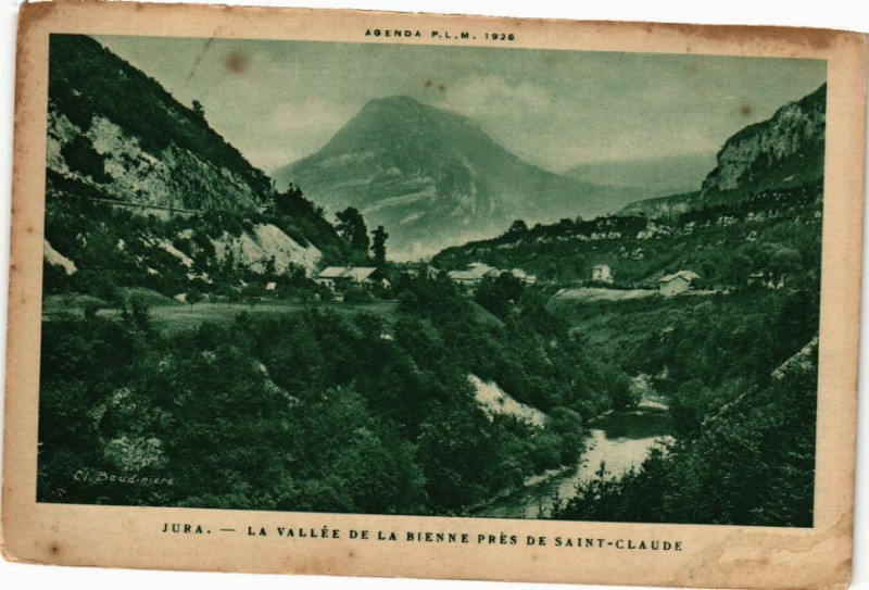 Carte postale ancienne Jura-La Vallée de la Bienne Pres de Saint-Claude à Saint-Claude