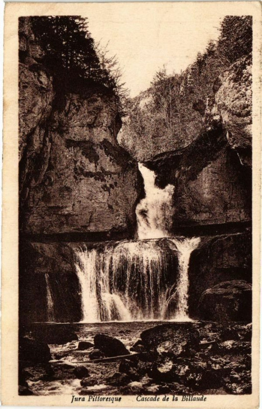 Carte postale ancienne Jura Pittoresque-Cascade de la Billaude