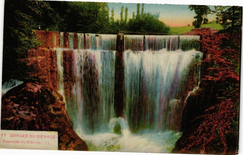 Carte postale ancienne Gorges du Sierroz-Cascade du Sierozz