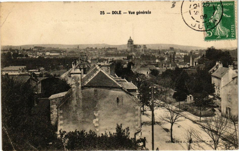 Carte postale ancienne Dole-Vue générale à Dole