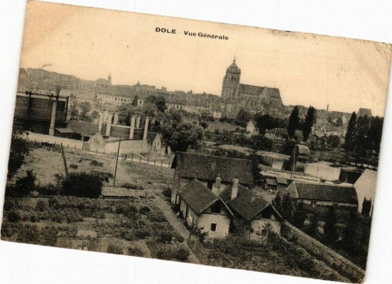 Carte postale ancienne Dole -Vue générale à Dole