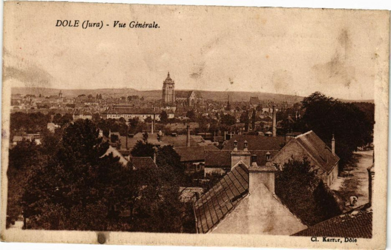Carte postale ancienne Dole -Vue générale à Dole