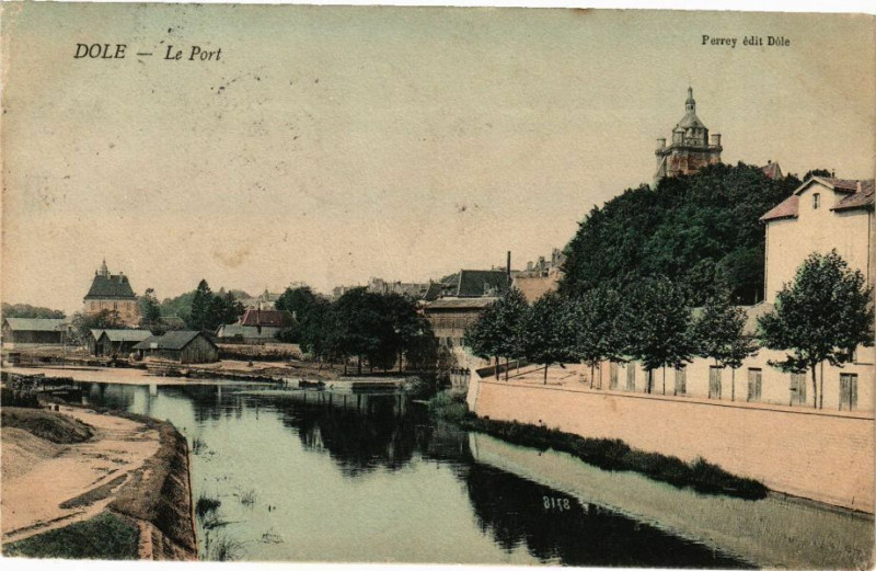 Carte postale ancienne Dole -Le Port à Dole