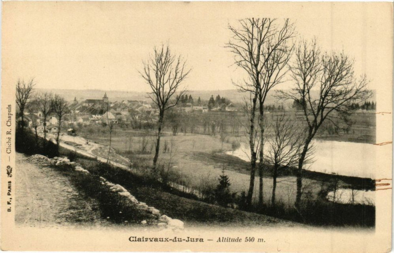 Carte postale ancienne Clairvaux-de-Jura - Altitude 540 m