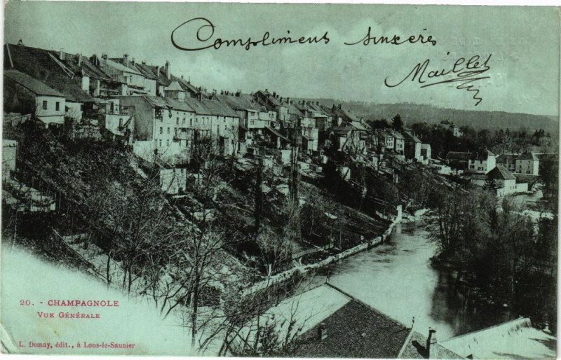 Carte postale ancienne Champagnole - Vue générale à Champagnole