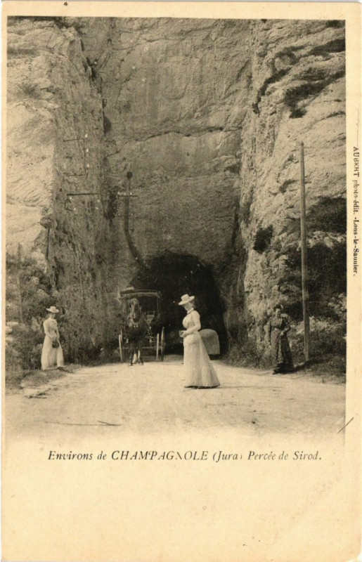 Carte postale ancienne Champagnole - Percée de Sirol à Champagnole