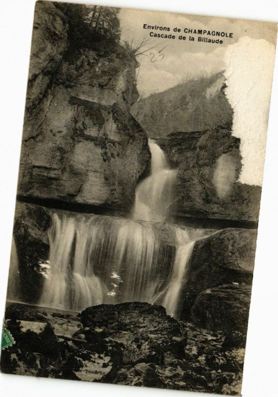 Carte postale ancienne Champagnole - Cascade de la Billaude à Champagnole