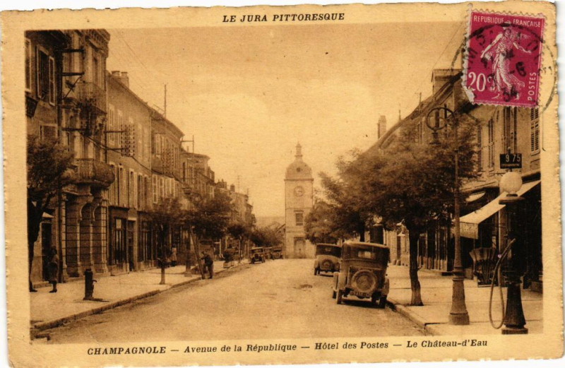 Carte postale ancienne Champagnole - Avenue de la Republique à Champagnole