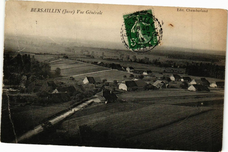 Carte postale ancienne Bersaillin - Vue générale à Bersaillin