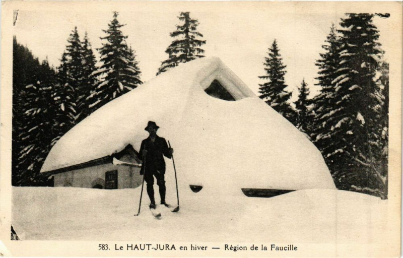 Carte postale ancienne Le Haut-Jura en hiver - Region de la Faucille