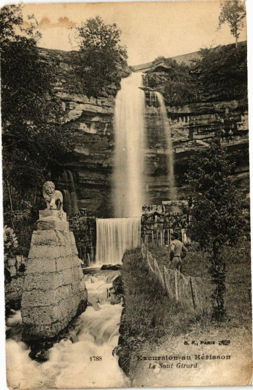 Carte postale ancienne Excursion en Herisson - Saut Girard