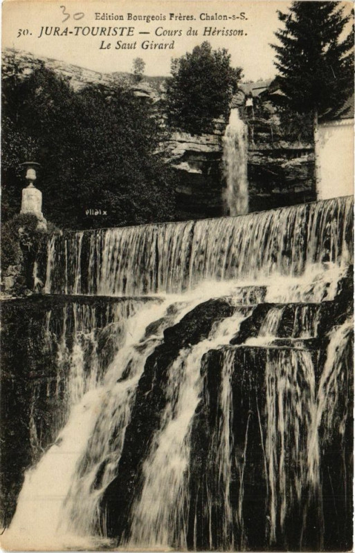 Carte postale ancienne Cours du Herisson - Saut Girard à Our