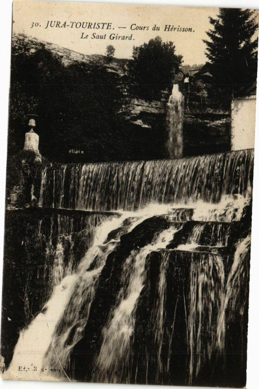 Carte postale ancienne Cours du Herisson - Saut Girard à Our