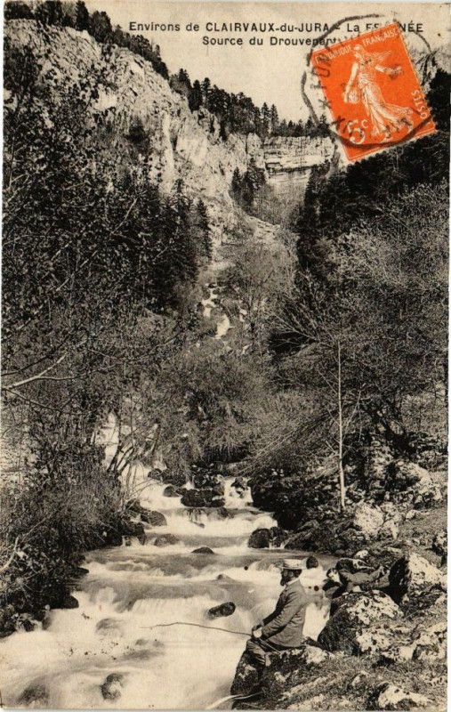 Carte postale ancienne Source du Drouvenant à Our