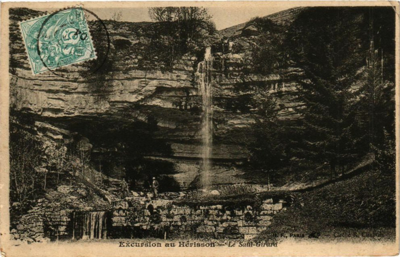 Carte postale ancienne Excursion au Herisson - Le Saut Girard