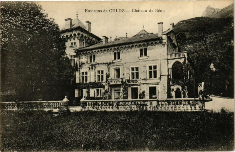 Carte postale ancienne Env. de Culoz - Chateau de Beon