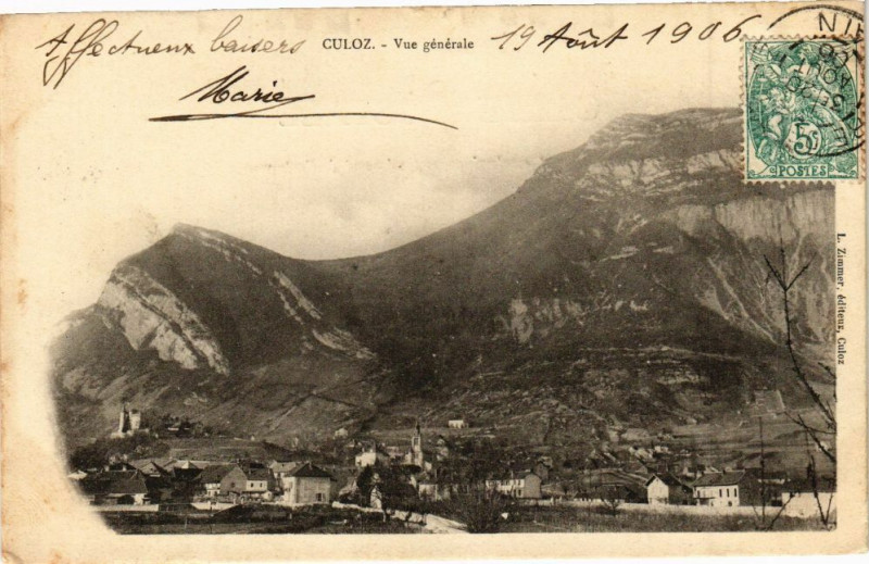 Carte postale ancienne Culoz - Vue générale