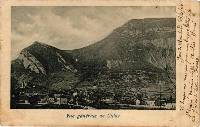 Carte postale ancienne Culoz - Vue générale
