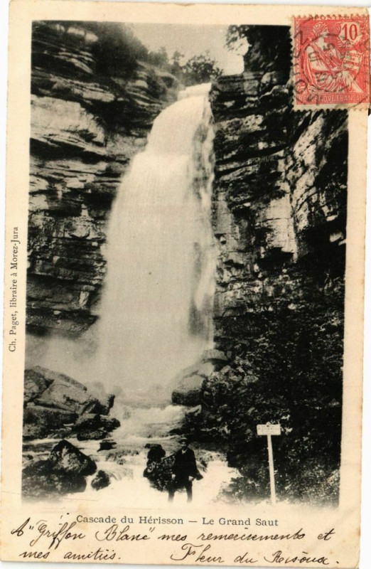 Carte postale ancienne Cascade du Herisson - Le Grand Saut