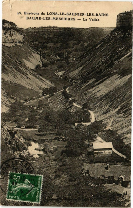 Carte postale ancienne Baume-les-Messieurs - La Vallée à Baume-les-Messieurs