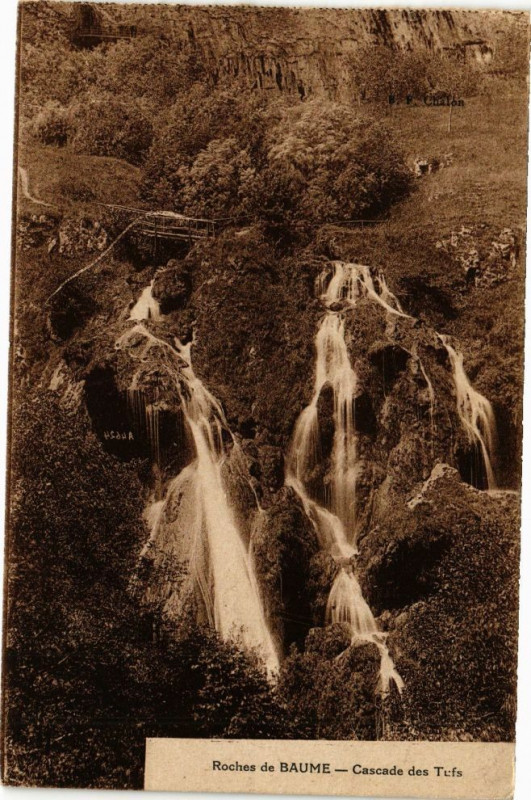 Carte postale ancienne Baume-les-Messieurs - Cascades des Tufs à Baume-les-Messieurs