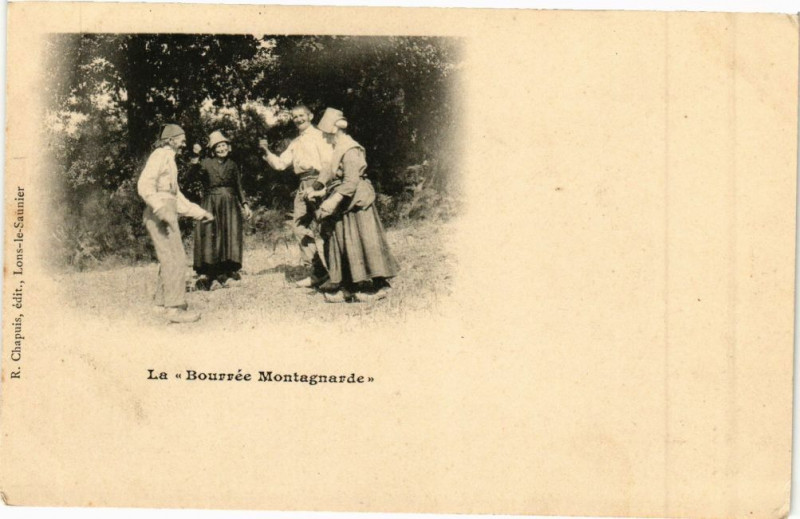 Carte postale ancienne La Bourrée Montagnarde à Our
