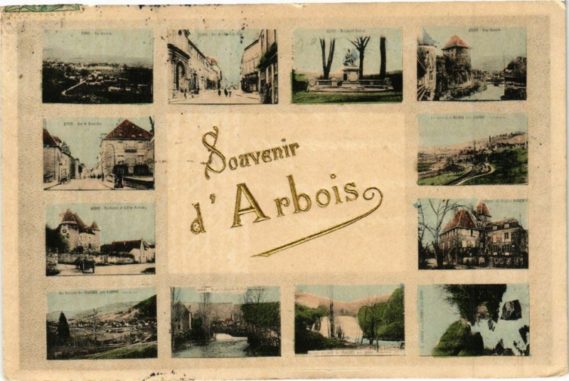 Carte postale ancienne Arbois - Souvenir à Arbois