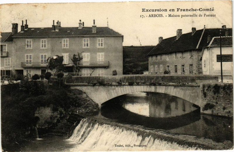 Carte postale ancienne Arbois - Maison paternelle de Pasteur à Arbois