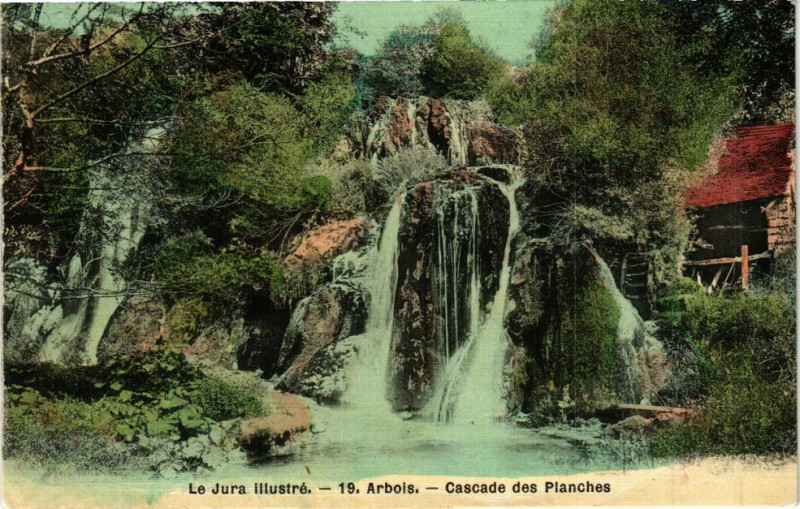 Carte postale ancienne Arbois - Cascade des Planches à Arbois