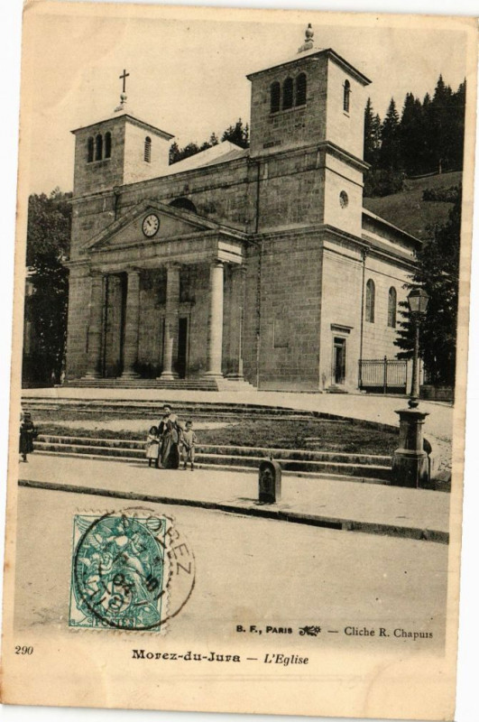 Carte postale ancienne Morez - Eglise