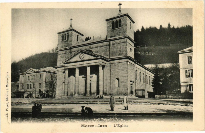 Carte postale ancienne Morez - Eglise