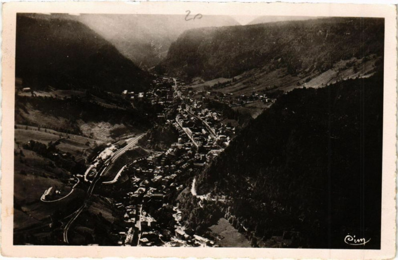 Carte postale ancienne Morez - a vol d'oiseau