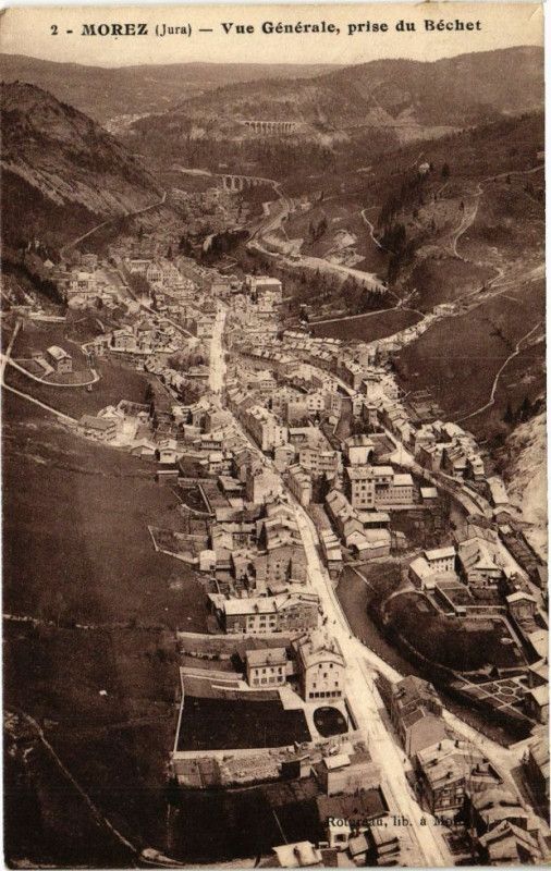 Carte postale ancienne Morez - Vue générale