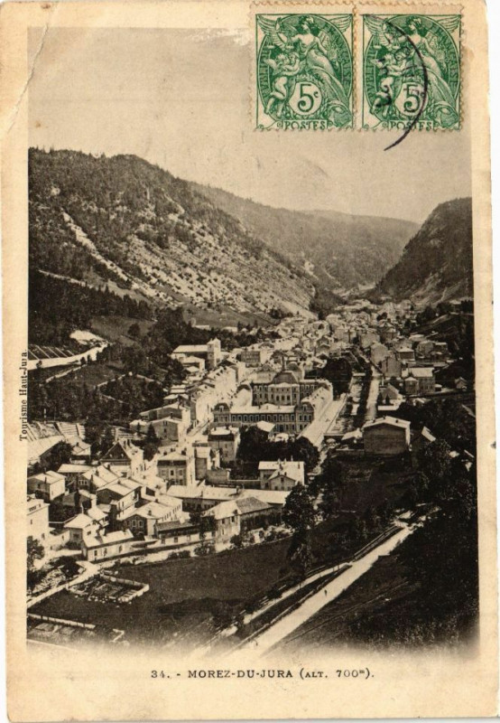 Carte postale ancienne Morez - Vue générale