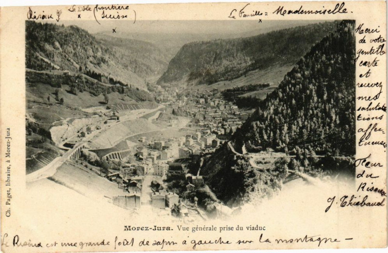 Carte postale ancienne Morez - Vue générale