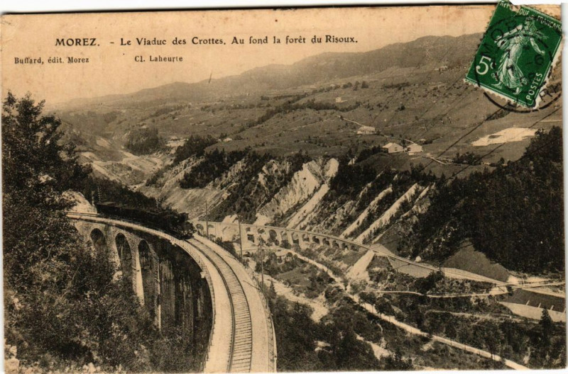 Carte postale ancienne Morez - Viaduc des Crottes
