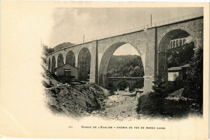 Carte postale ancienne Morez - Viaduc de l'Evalide