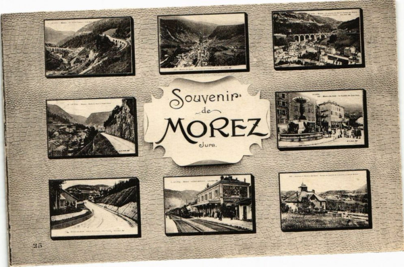 Carte postale ancienne Morez - Souvenir