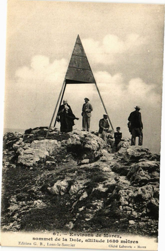 Carte postale ancienne Morez - Sommet de la Dole à Dole