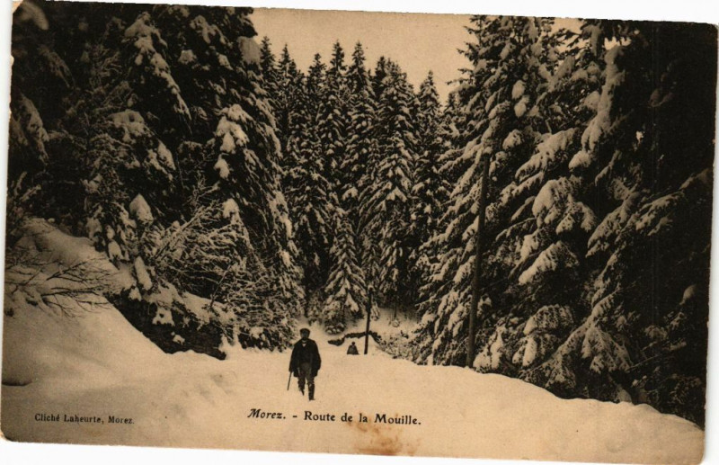 Carte postale ancienne Morez - Route de la Mouille