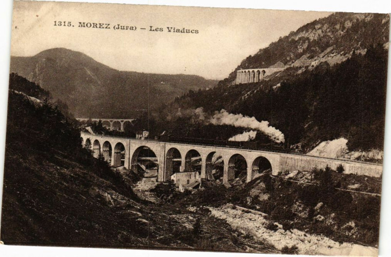 Carte postale ancienne Morez - Les Viaducs