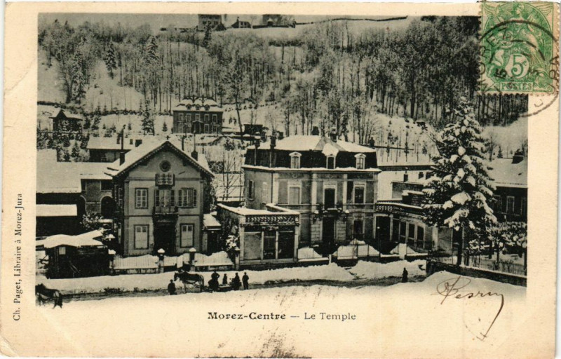 Carte postale ancienne Morez - Le Temple