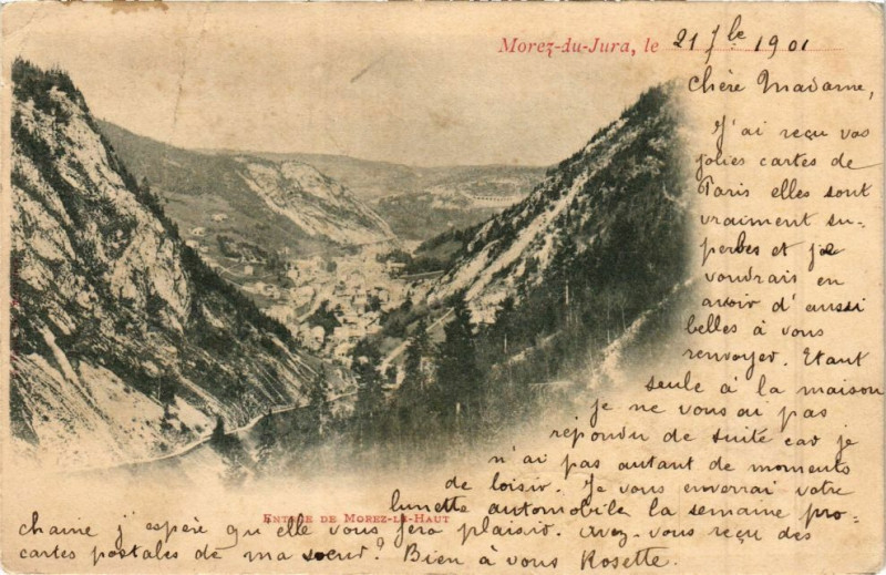 Carte postale ancienne Morez - Entrée de Morez-le-Haut