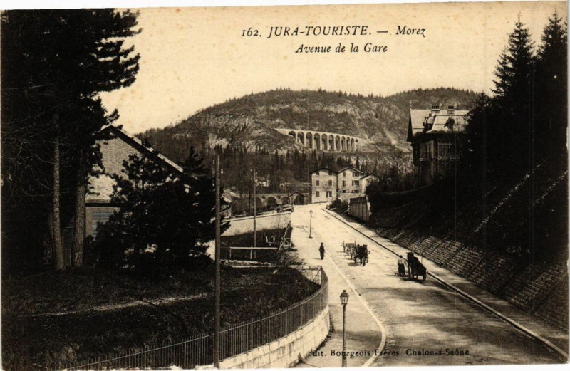 Carte postale ancienne Morez - Avenue de la Gare