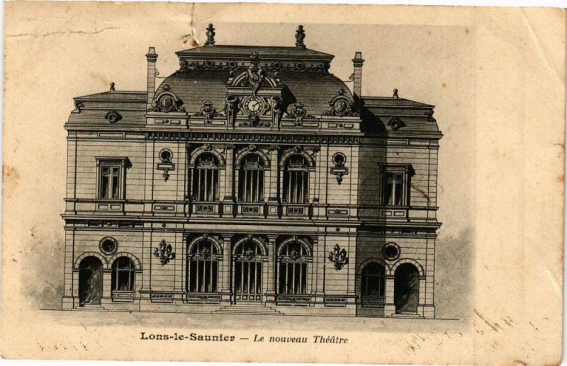 Carte postale ancienne Lons-le-Saunier - Le nouveau Theatre à Lons-le-Saunier