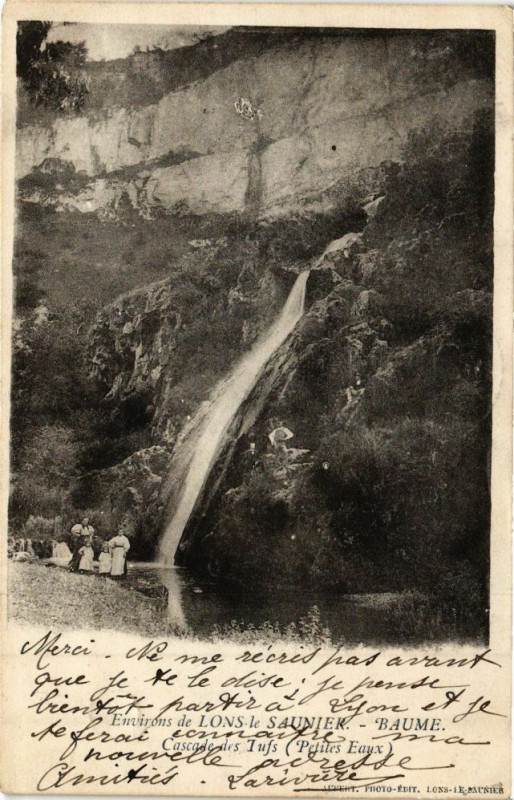 Carte postale ancienne Baume - Cascade des Tufs
