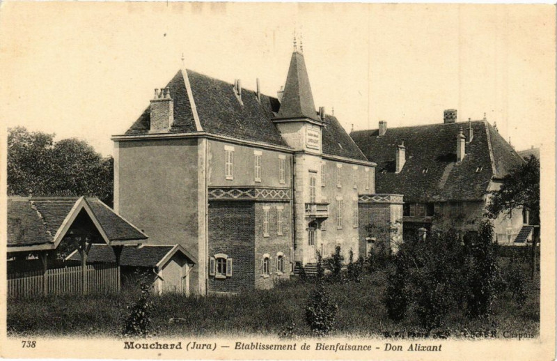 Carte postale ancienne Mouchard - Etablissement de Bienfaisance à Mouchard