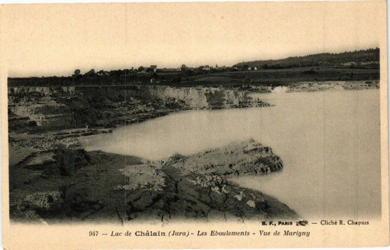 Carte postale ancienne Lac de Chalin - Les Emboulements