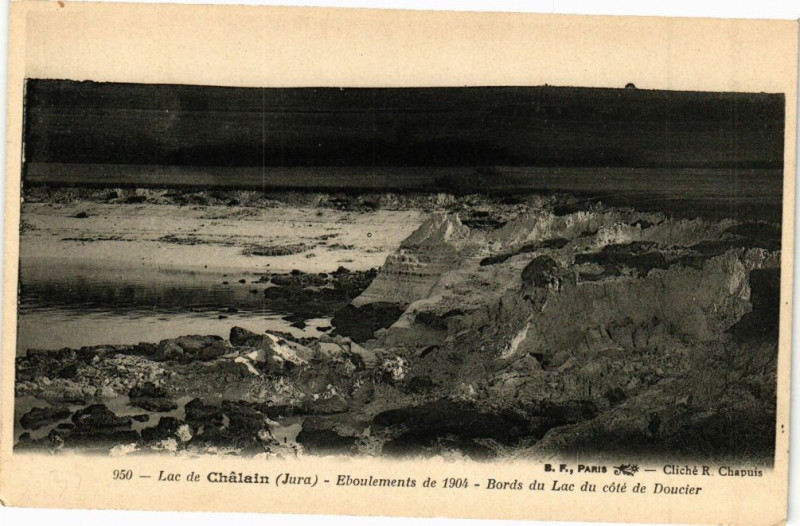 Carte postale ancienne Lac de Chalin - Emboulements de 1904